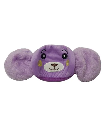 Kid-O-World Bear Design Ear Muffs Cum Face Mask - Purple