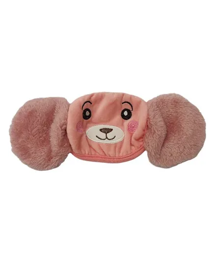 Kid-O-World Bear Design Ear Muffs Cum Face Mask - Peach