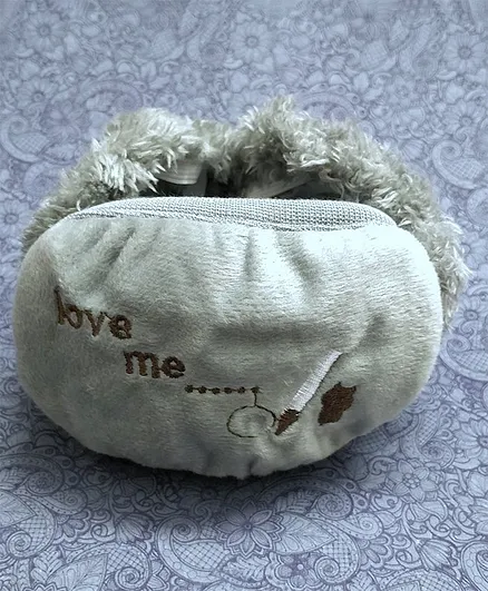 Kid-O-World Love Me Design Ear Muffs Cum Face Mask - Grey