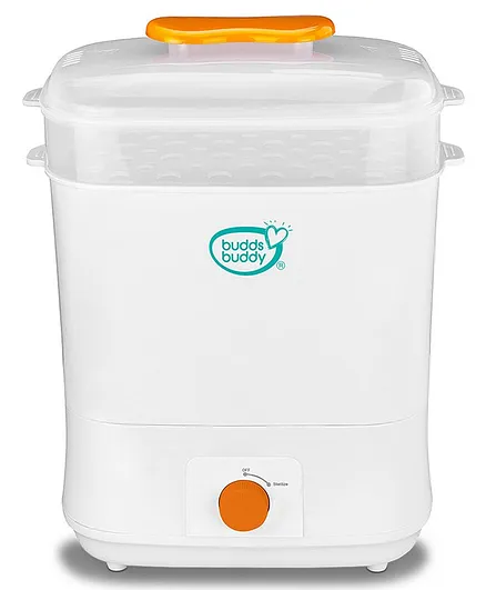 Buddsbuddy 3 In 1 Baby Bottle Electric Steam Sterilizer - White