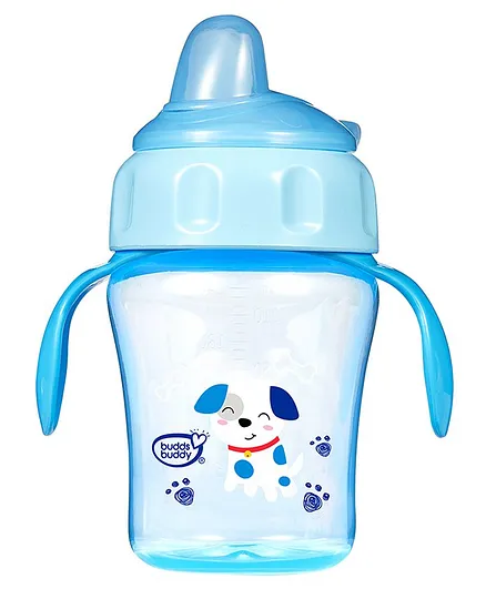 Buddsbuddy BPA Free Anti Spill Design Momo Flexible Spout Baby Sipper Cup Blue BB7228- 240ml
