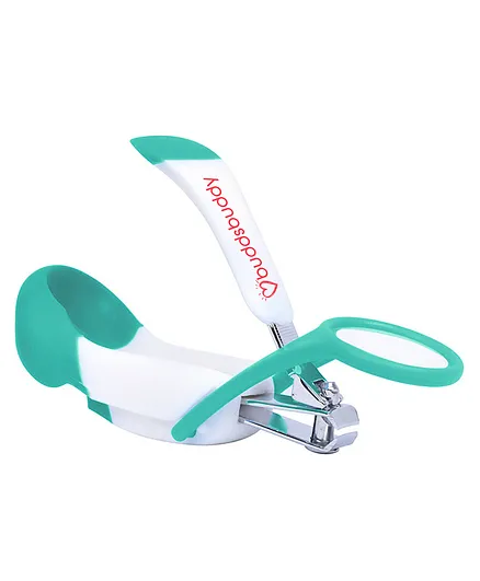 Buddsbuddy Premium BPA Free Baby Safety Nail Clipper with Magnifying Glass - Green