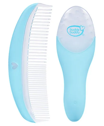 Buddsbuddy Rex Baby Brush & Comb Set - Blue