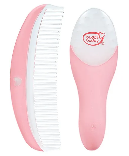 Buddsbuddy Rex Baby Brush & Comb Set - Pink