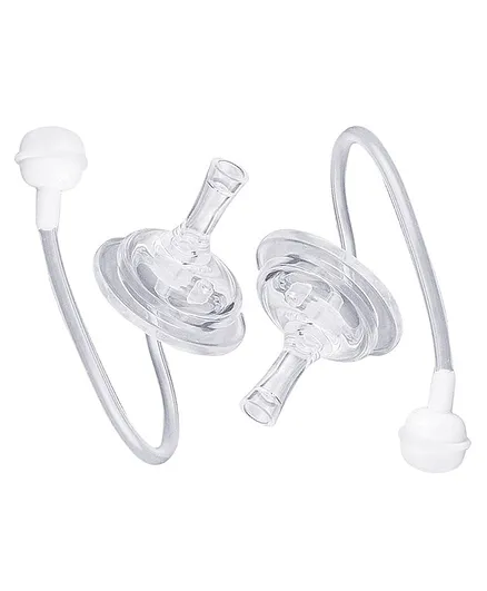 Dr.Flow Combo of 2 Anti Colic Silicone Sippy Straw Teat Suitable for Wide Neck Bottles - DF9011