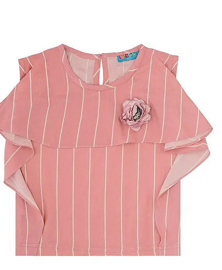 Kid Studio Sleeveless Striped Top - Peach