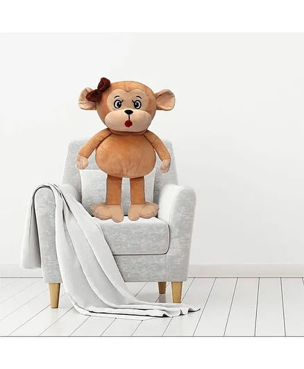 Ankit Toys Flip Monkey Soft Toy Brown - Height 35 cm