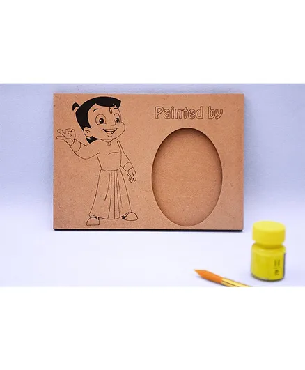 IVEI Chhota Bheem DIY Magnetic Photo Frame Coloring Kit - Brown