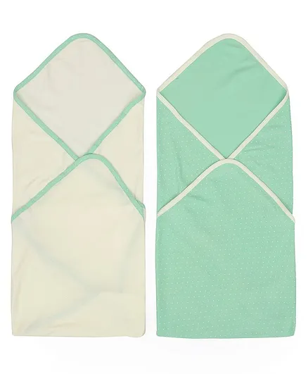 Mi Arcus Beeby First Layer Sheet Interlock Wrappers Pack of 2 - Green White