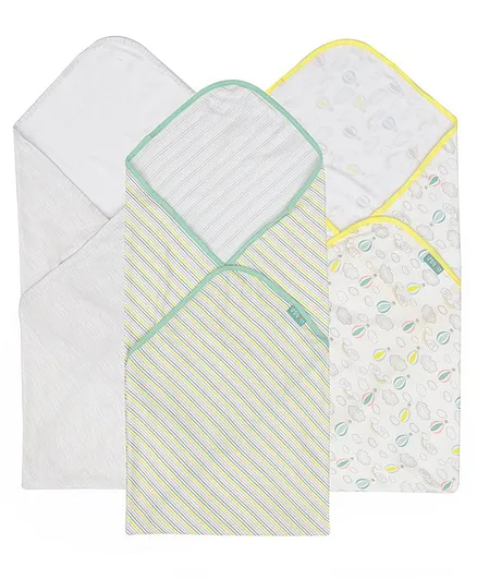 Mi Arcus Muffle Wrap Pack of 3 - White Green Yellow