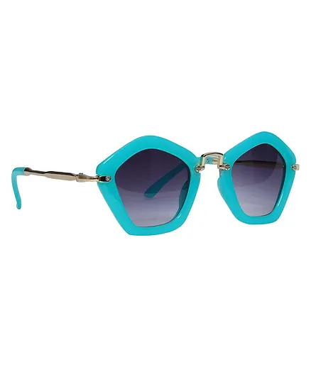 Spiky 100 % UV Protection Rectangle Sunglass - Sea Green
