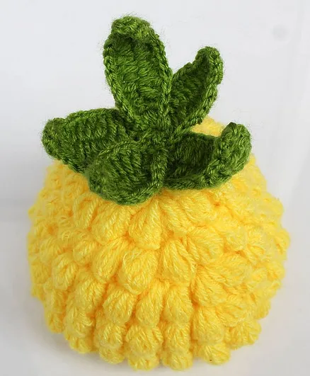 Woonie Handmade Pineapple Design Cap - Yellow