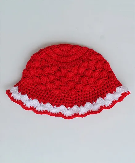 Woonie Handmade Knitted Cap - Red