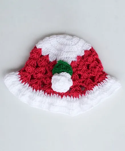 Woonie Handmade Flower Design Cap - Pink
