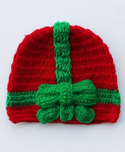 Woonie Handmade Bow Detailing Cap - Red