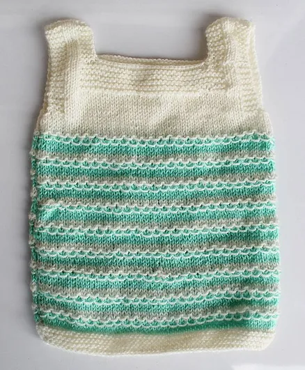 Woonie Handmade Solid Sleeveless Sweater Vest - Green