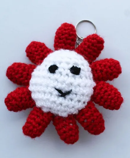 Woonie Floral Keychain - Red