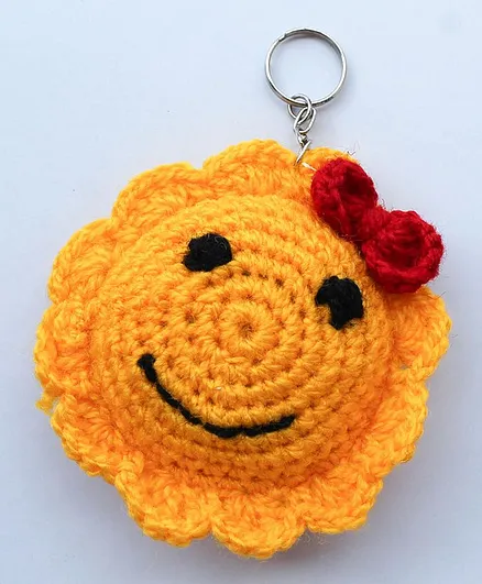 Woonie Flower Design Keychain - Yellow