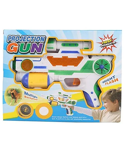 New Pinch Projection Flash Gun Toy - White