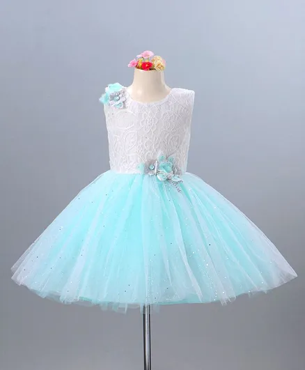 Bluebell Sleeveless Embellished Frock - Blue
