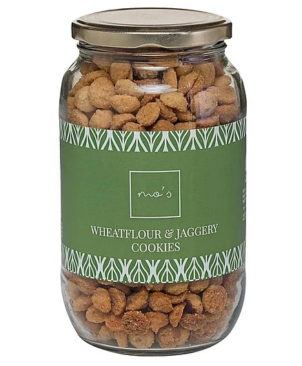 Mo's Bakery Wheat Flour & Jaggery Cookies Jar - 400 gm