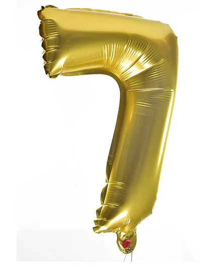 Party Anthem 7 Number Birthday Foil Balloon - Golden