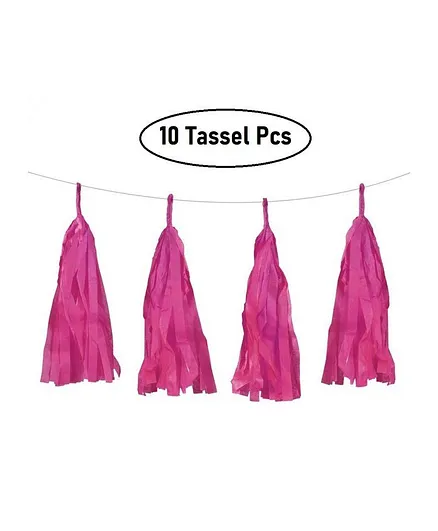 Party Anthem Tassel Garland Pink - Pack of 10