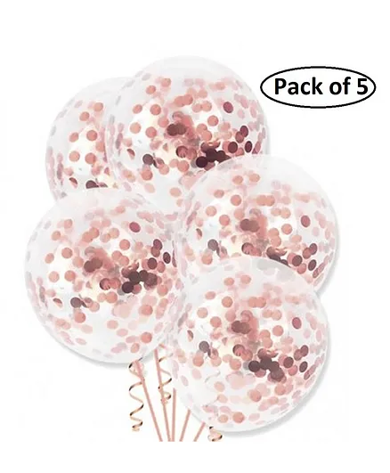 Party Anthem Confetti Balloon Set Pink - Pack Of 5