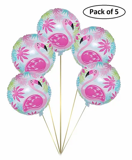 Party Anthem Flamingo Foil Balloons Multicolor - Pack of 5