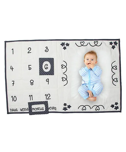 Role Play Baby Milestone Mat - White