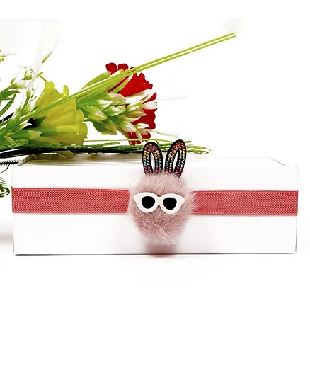 Tahanis Soft Elastic Bunny Headband - Peach