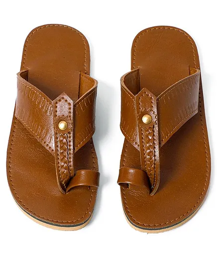 Tahanis Kohlapuri Sandals - Brown