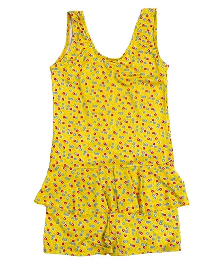 Tahanis Stripped Sleeveless Swimsuit - Blue