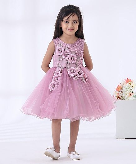 Mark & Mia Sleeveless Embellished Frock - Purple