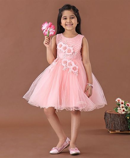 Mark & Mia Sleeveless Embellished Frock - Pink