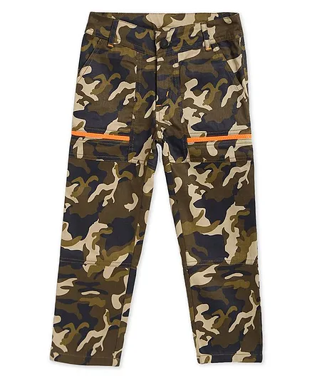 Cherry Crumble By Nitt Hyman Full Length Camouflage Print Pants - Multicolor