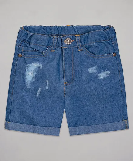 The Sandbox Clothing Co Distressed Shorts - Blue
