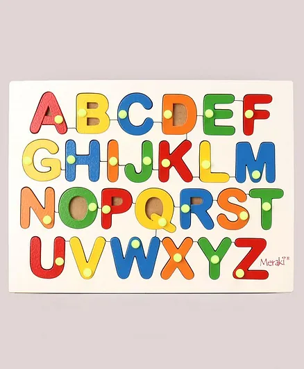 Meraki English Alphabet Tray Knob & Peg Puzzle - 26 Pieces
