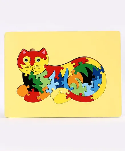 Meraki Cat Jigsaw Puzzle With A-Z Alphabets - 26 Pieces