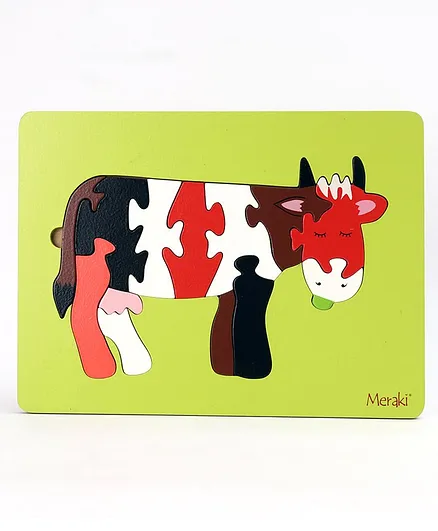 Meraki Cow Jigsaw Puzzle - 13 Pieces