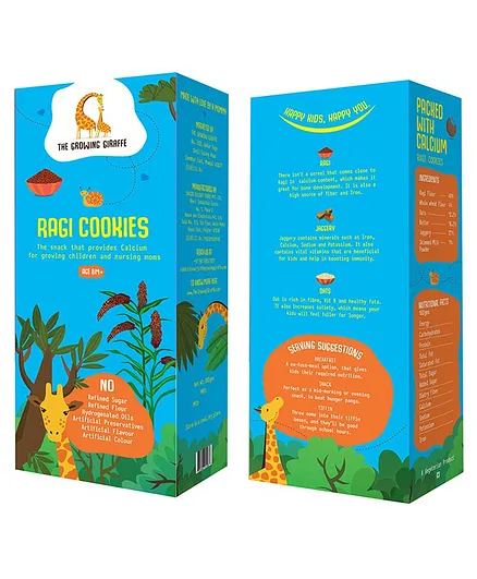 The Growing Giraffe Ragi Cookies - 200 gm