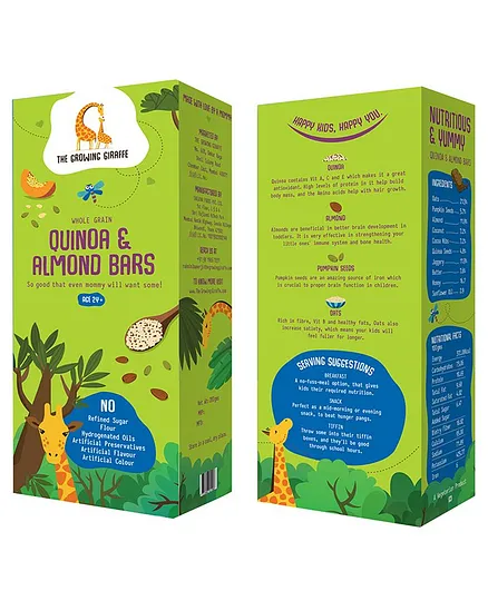 The Growing Giraffe Quinoa Almond Bars - 200 gm