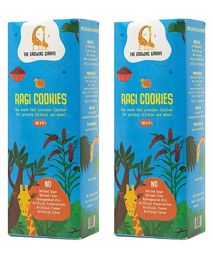 The Growing Giraffe Ragi Cookies Pack of 2 - 200 gm Each