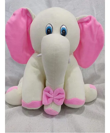 Deals India Elephant Soft Toy White - Height 22 cm