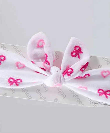Babyhug Headbands with Bow Motif - Pink