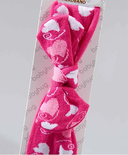 Babyhug Headbands with Bow Motif - Pink