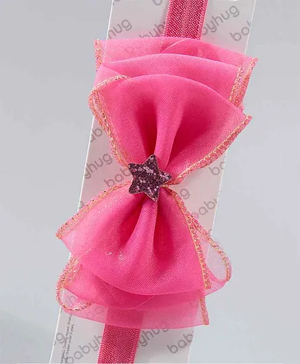 Babyhug Free Size Headband - Dark Pink