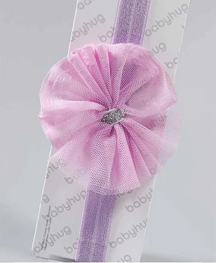 Babyhug Headband with Bow Motif - Purple