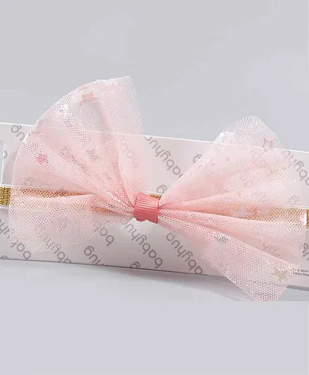 Babyhug Headband with Bow Motif - Pink