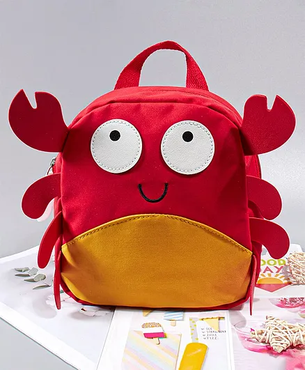 Babyhug Fashion Backpack Crab Design - Red